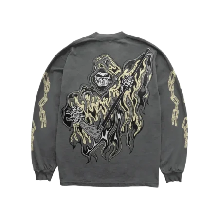Chain Reaper Long Sleeve T-Shirt – Charcoal